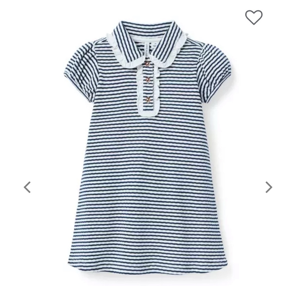 Janie and Jack Navy and White Striped Polo Dress